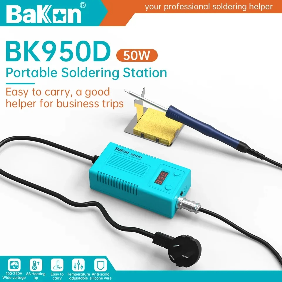Diy Electronics Set - Bakon BK950D はんだ付けステーション Estación T12 温度調整デジタルステーション