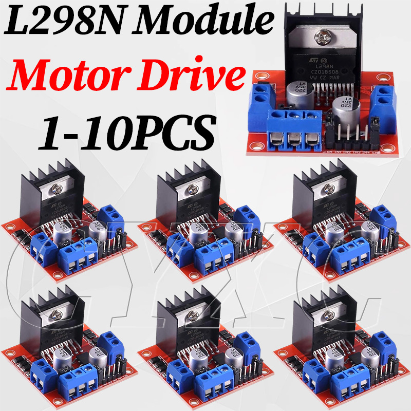 L298N Motor Driver - 1-10 個 L298N ステッピングモータードライバーコントローラーボードデュアル H ブリッジモジュールスマートカーパワーメガ
