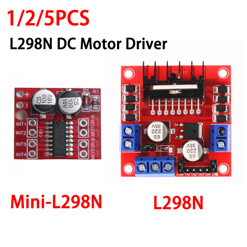 L298N Motor Driver - 1-5 個 L298N ドライバーボードモジュールステッピングモータースマートカーロボットブレッドボードペルチェハイパワー L298 DC