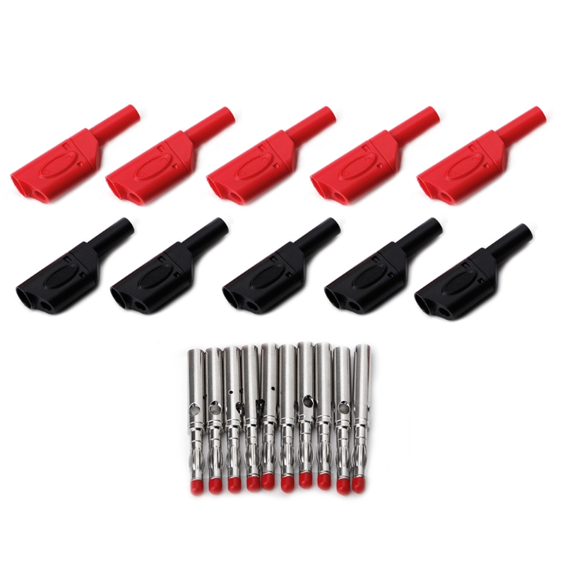 Soldering Iron Kit - 10 セット 4 ミリメートルオスシーススタッカブルバナナプラグワイヤーはんだコネクタドロップシッピング