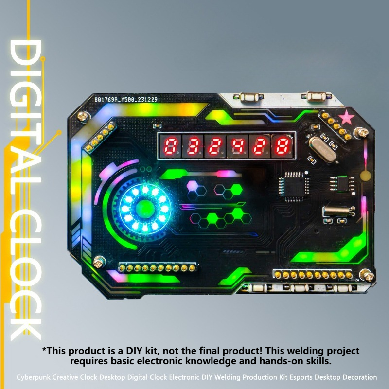 Diy Electronics Table - DIY 卓上時計セットデジタル時計電子溶接キットクリエイティブデザインレトロ卓上時計寝室デスクトップ装飾時計