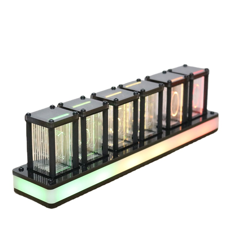 Diy Electronics Table - LEDデジタルサイレントテーブル時計,ライトチューブ,電子時計,rgb,オフィス装飾,デスクアクセサリー,クリエイティブ,DIY