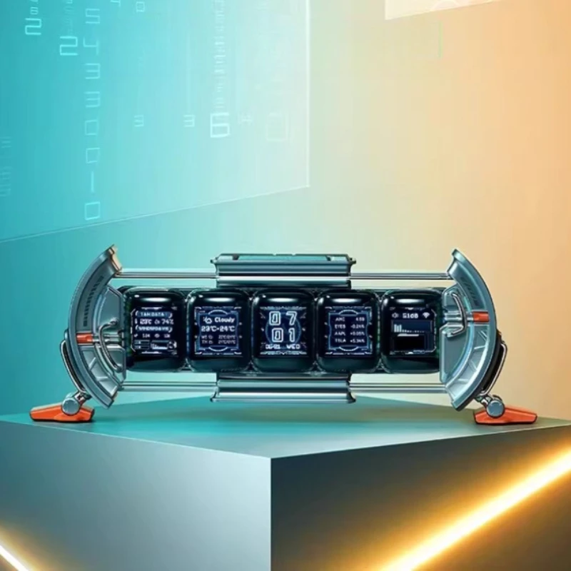Diy Electronics Table - DIY 電子フィギュアクリエイティブ蛍光管時計飾りゲームルームデスクトップ装飾フィギュア家の装飾飾り