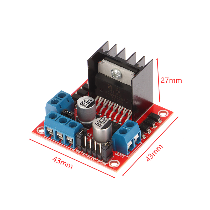 L298N Motor Driver - L298N ステッピングモーター スマートカーロボット ブレッドボード ペルチェ 高出力