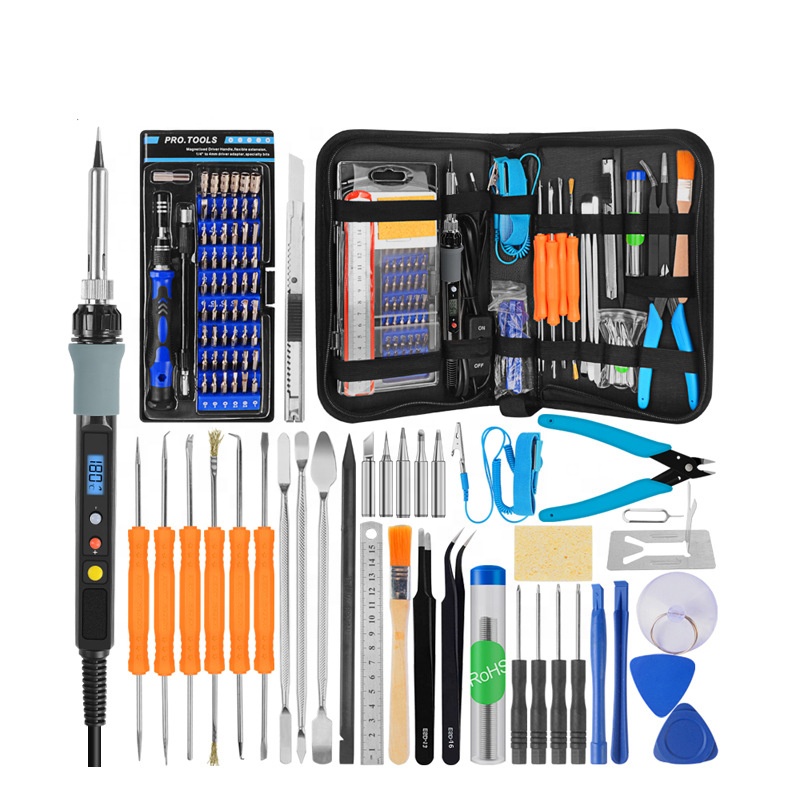 デジタルディスプレイ電気はんだごてガンツールと精密ドライバー - Soldering Iron Kit のレビューと価格