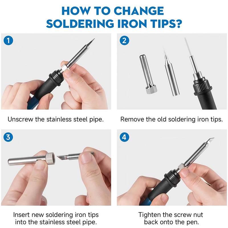 温度調節可能 220V 60W 電気はんだごてキット はんだ - Soldering Iron Kit のレビューと価格