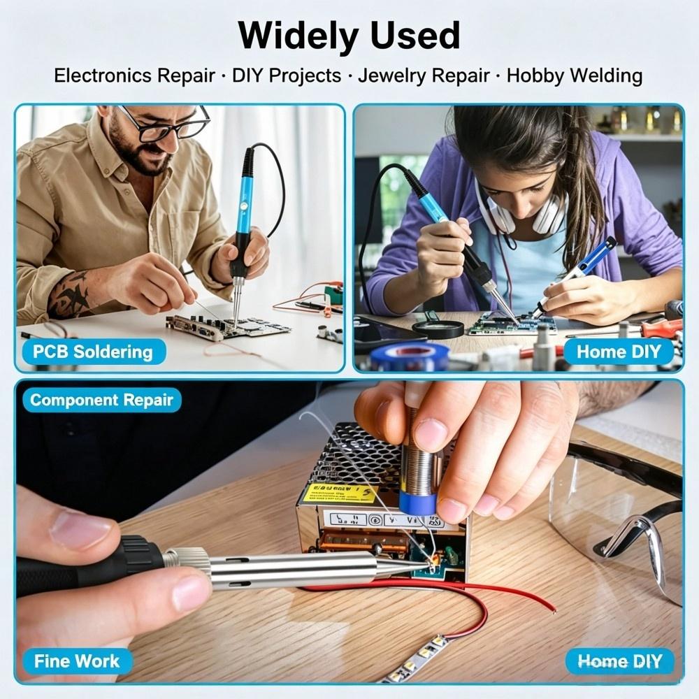 60W 温度調整可能な電気はんだごてキット、200‑450℃ - Soldering Iron Kit のレビューと価格