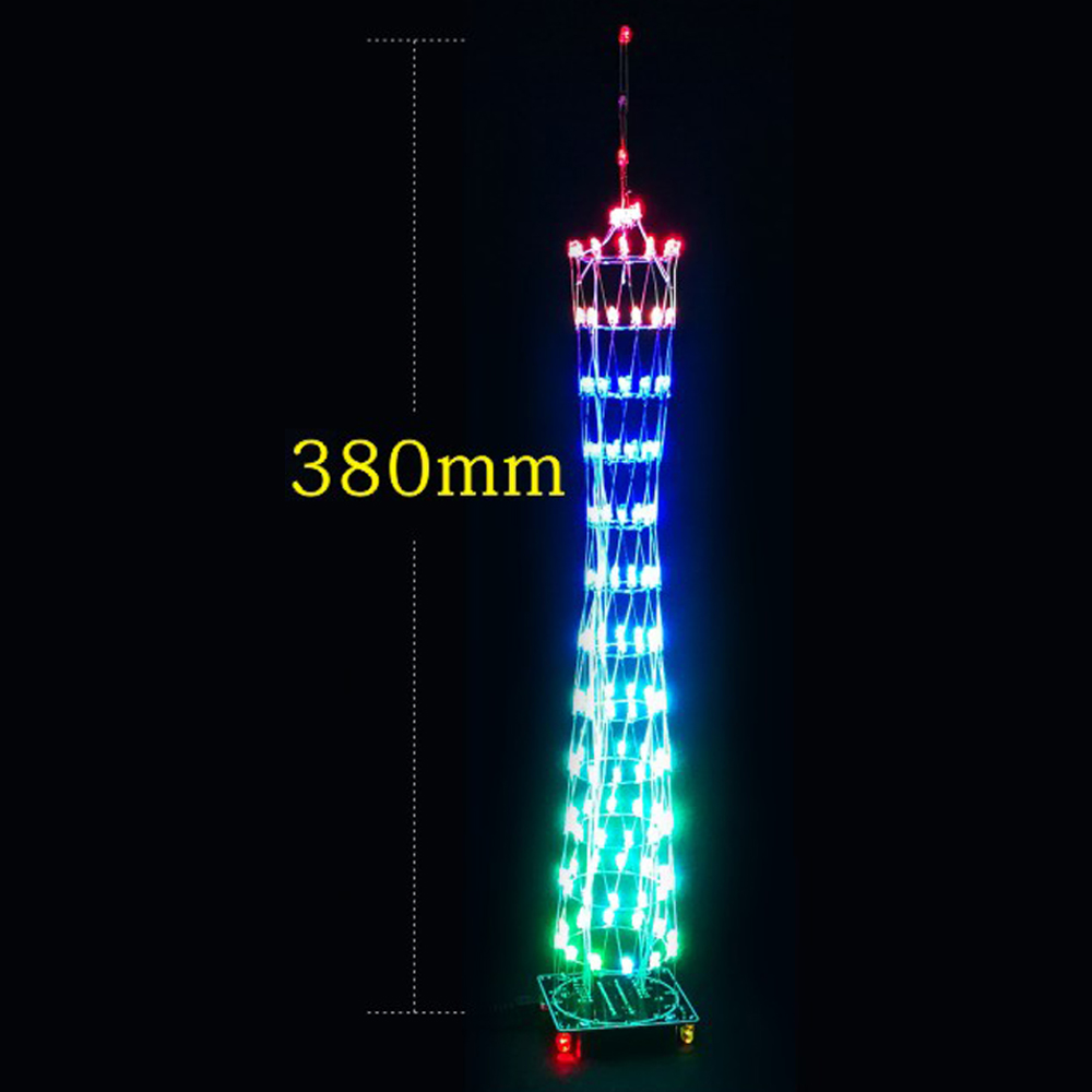 DIY LED 小型広州タワー色流れるライト電子キットリモコ - Diy Electronics India のレビューと価格