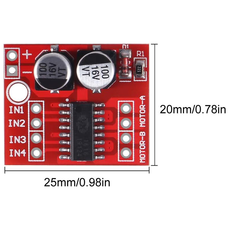 10 個 L298N ミニ DC モータードライバーモジュー - L298N Motor Driver のレビューと価格