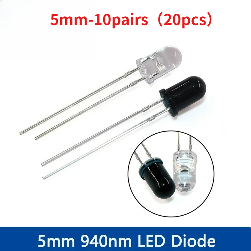 10-30ペア 5mm 940nm IR LEDダイオードキ - Diy Electronics India のレビューと価格