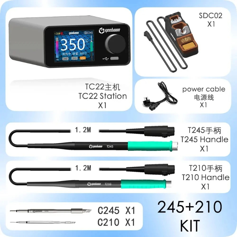 GEEBOON TC22 240W はんだ付けステーションキ - Soldering Iron Kit のレビューと価格