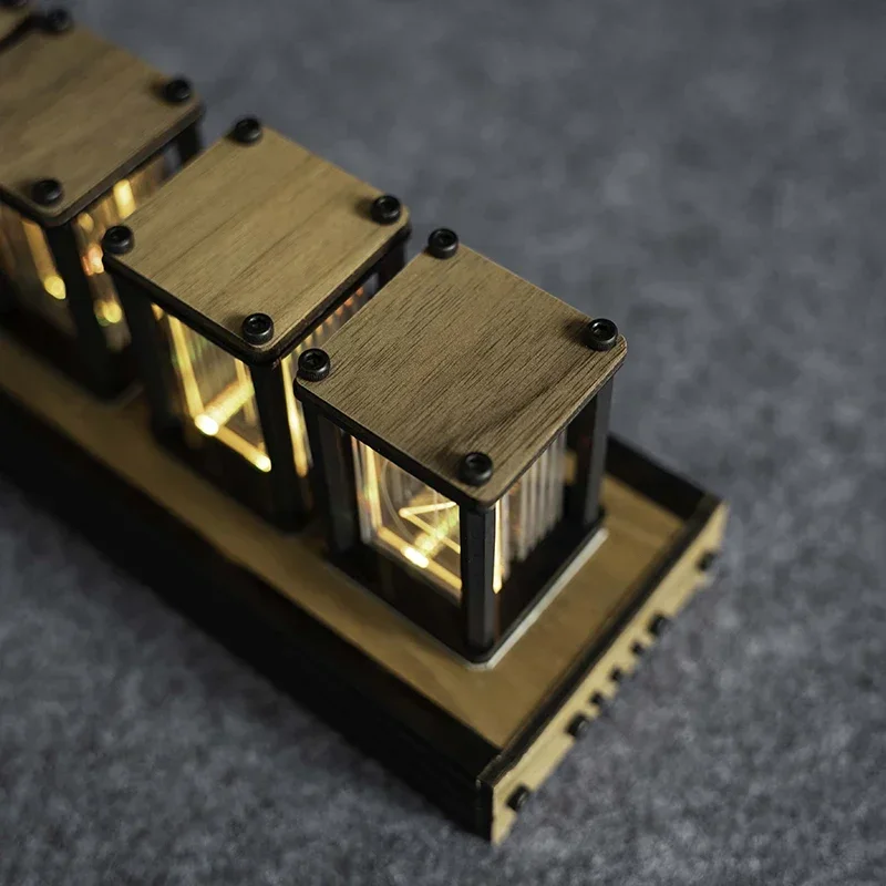 新しい高級ニキシーグローチューブ時計木製 DIY テーブルク - Diy Electronics Table のレビューと価格