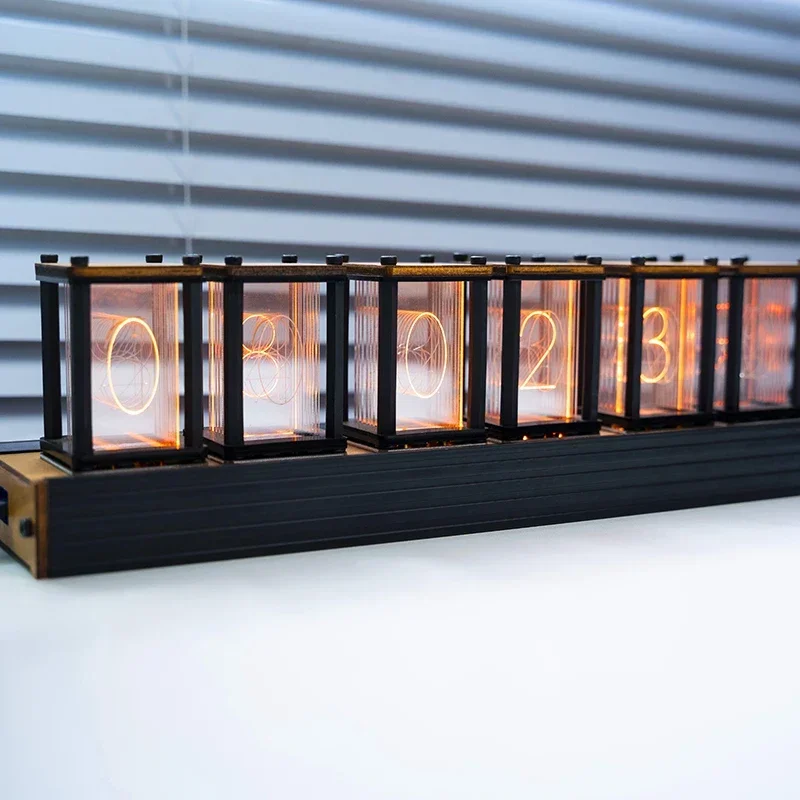 新しい高級ニキシーグローチューブ時計木製 DIY テーブルク - Diy Electronics Table のレビューと価格