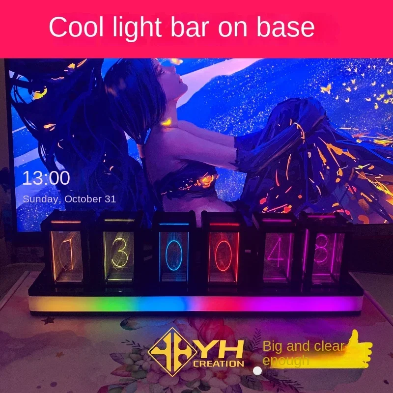 LEDデジタルサイレントテーブル時計,ライトチューブ,電子時 - Diy Electronics Table のレビューと価格