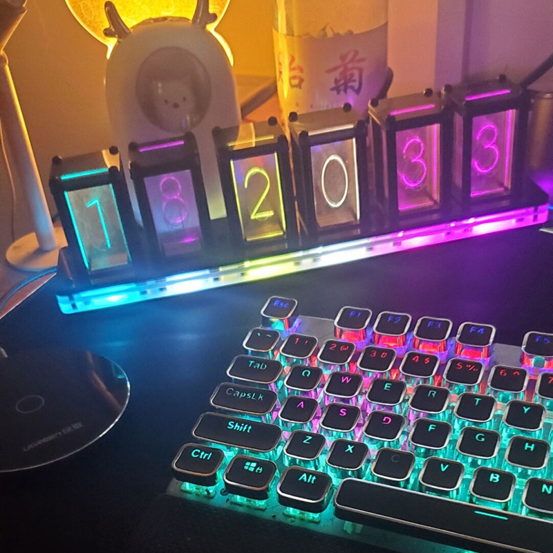 LEDデジタルサイレントテーブル時計,ライトチューブ,電子時 - Diy Electronics Table のレビューと価格