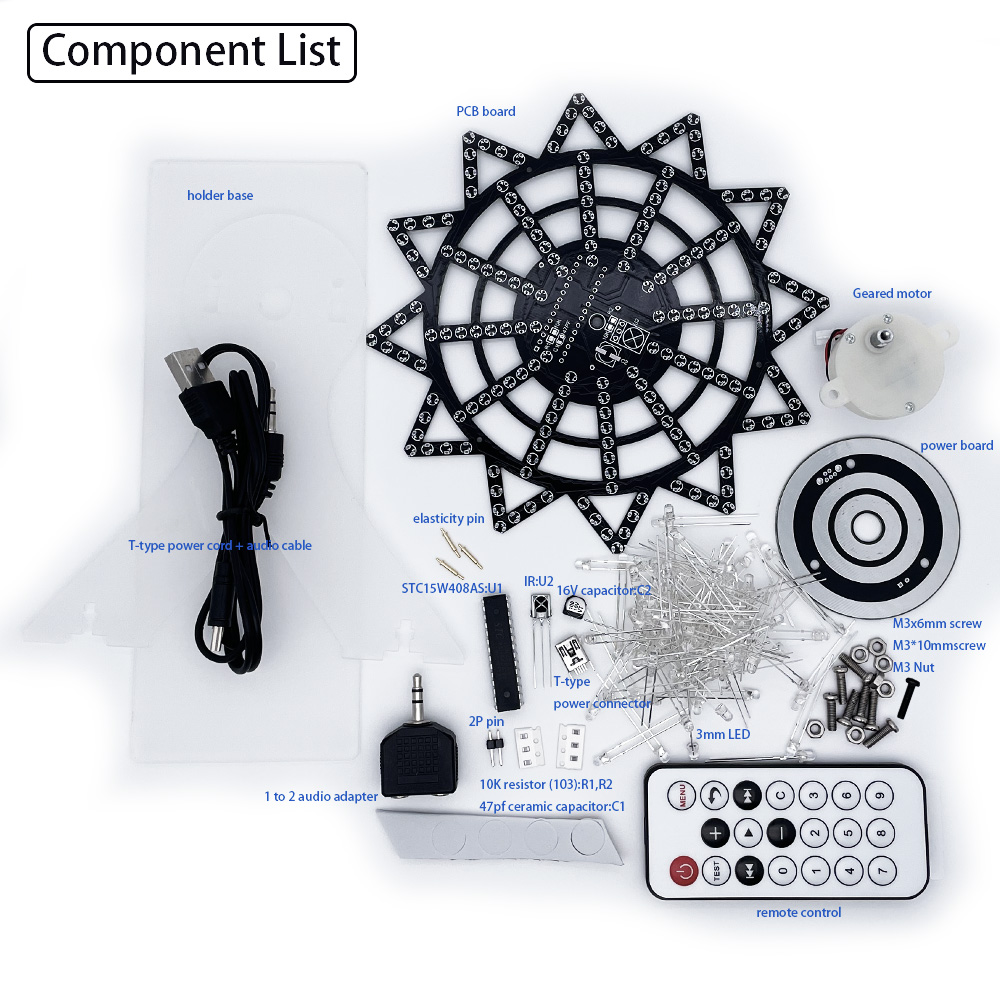 DIY-回転電子キット,16種類のフラッシュモードを備えたフ - Diy Electronics India のレビューと価格